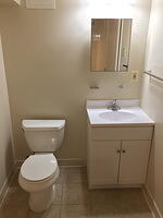 Bathroom toilet and sink